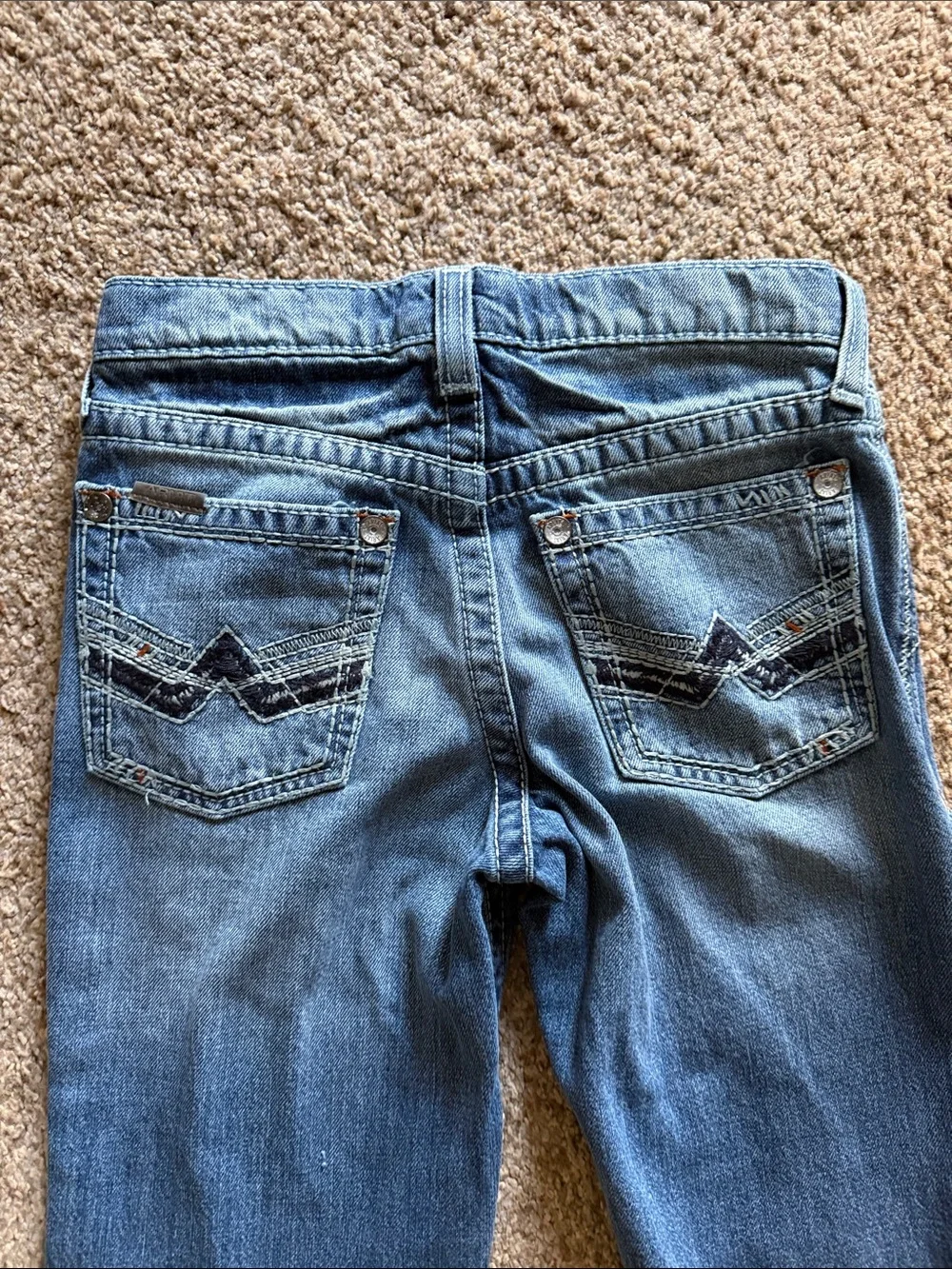 Ariat Boy’s B5 Slim Straight Jeans in Faded Blue Denim